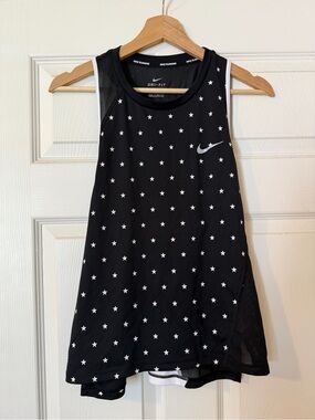 Nike Black & White Star Print Dri-FIT Tank Top